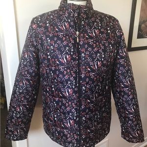 Anne Weyburn Graphic Print Short Padded Jacket - Size 40